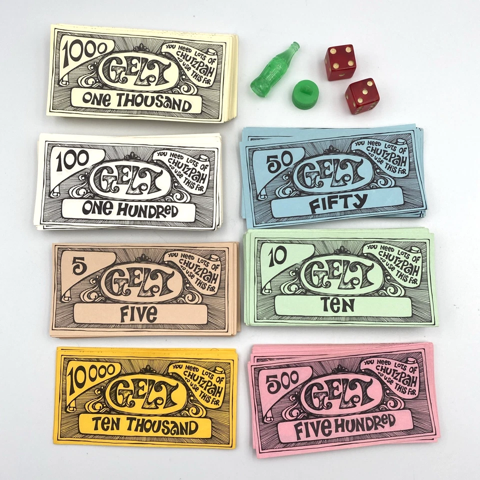 VTG Chutzpah 1967 Board Game GELT MONEY  & DICE Replacement - Image 1 of 3