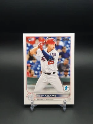 2022 Topps Series 1 1st Edition Riley Adams #158 Rookie RC - Image 1 of 2