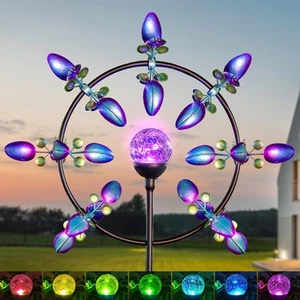 Large Solar Wind Spinner Outdoor, 67 Inch Metal Waterproof Garden Wind Sculpt... - Picture 1 of 8