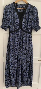 Me and Em – blaues geblümtes Damenkleid Größe UK 10 - Bild 1 von 16