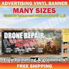 Drone Repair Advertising Banner Vinyl Mesh Sign Service Diagnostics Parts Retail