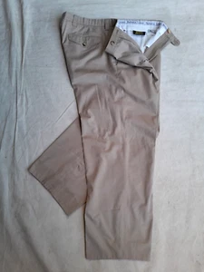 Vintage Burberry Leisure Chino Pants Mens 38in Beige Cotton Mix Made Spain EU 42 - Picture 1 of 13