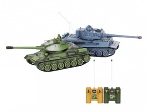 Remote Control 2x Tank Set German Tiger | T34 Battle Military 1:28 RC +Soldiers - Picture 1 of 10