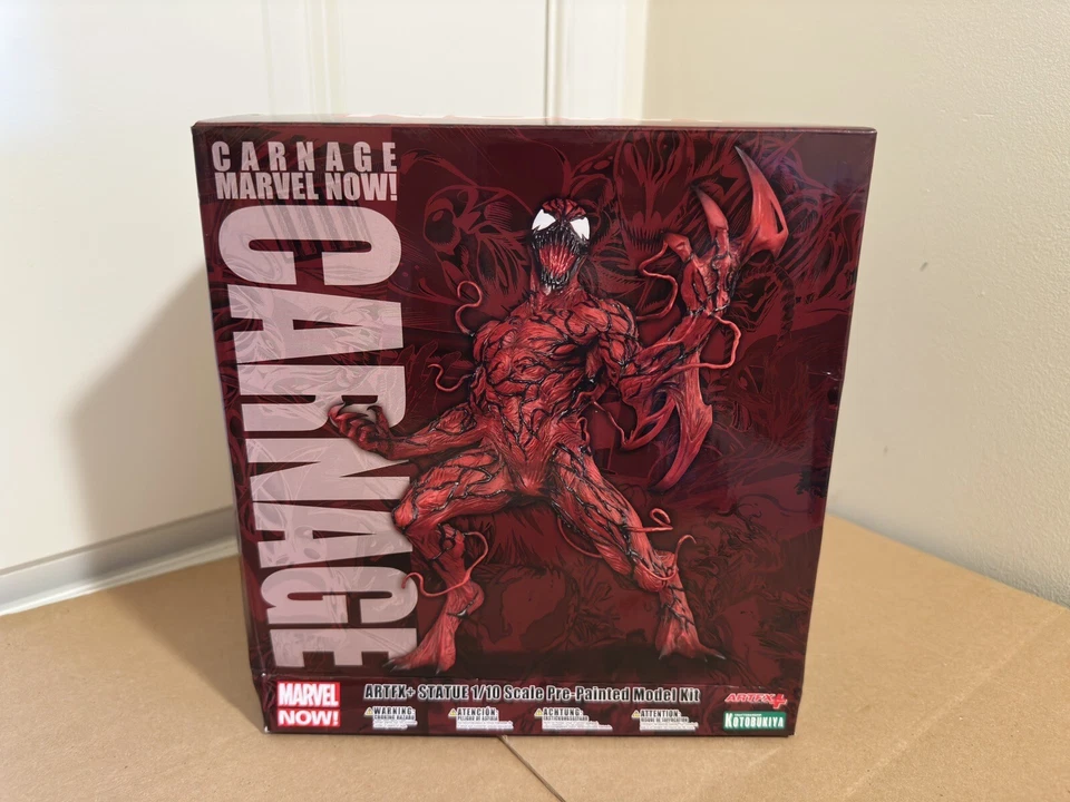 Carnage Spider-Man ARTFX+ 1/10 PVC Kit Modelo Prepintado Figura (Caja de Abolladuras) Foto 1 de 4