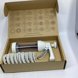 The Pampered Chef 1525 Plätzchenpresse mit 16 Scheiben - Weiß NEU im Karton - Bild 1 von 1