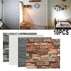 10 Pcs/ Set 3D Self-Adhesive Tile Stone Brick Wall Sticker Soft Foam Panels