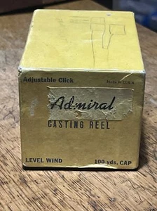 Carrete de fundición Admiral nivel viento caja vacía vintage original - Imagen 1 de 6