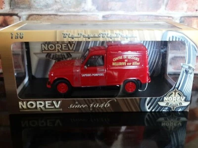 Norev Renault 4 F4 fourgonnette Sapeurs Pompiers 1:18 Scale Diecast Firetruck - Image 1 of 4