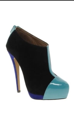 Aldo Echtes Leder Colour Block Boots Stiefel 36 UK3 Neu Kostenlos Versand - Bild 1 von 4