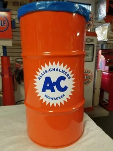 BOTE DE BASURA DE ACERO LAMINADO EN FRÍO ALLIS CHALMERS ESTILO VINTAGE TRACTOR DE AIRE DE 16 GALONES - Imagen 1 de 9