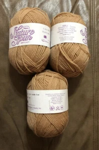 “Nature Spun” Yarn Wool 50gr x3 Sheep Color 123s Saddle Tan VTG - Picture 1 of 5