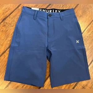 Hurley shorts men’s 28 blue All Day Hybrid quick Dry stretch reflective golf NWT - Picture 1 of 9