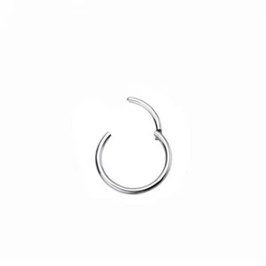 1Pc Seamless Hinged Segment Sleeper Clicker Ring Hoop Ear Lip Nose Septum Pierce - Picture 1 of 18