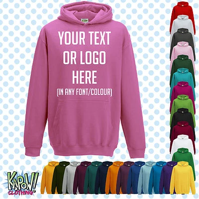 Custom Personalised Baby/Kids/Childrens HOODIE Name Funny Gift- Your text/logo 2 - Image 1 of 4