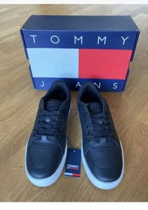 Sneakers Herren 44 Tommy Hilfiger VULCANIZED YBS NP99€ black Leder Tommy Jeans - Bild 1 von 6