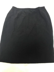 ANN TAYLOR Pencil Straight Black Striped Skirt Women's Sz 6 Lined Back Slit GUC - Bild 1 von 7