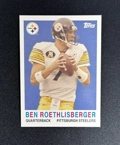 Tarjeta estilo Steelers 2008 Topps Ben Roethlisberger #14 50 aniversario fútbol americano 1959 - Imagen 1 de 2