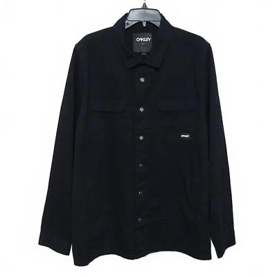 OAKLEY LONG WEEKEND SNAP UP BLACK SHIRT JACKET MENS XL NWT - Image 1 of 4