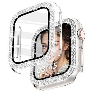 Bling Case with HD Screen Protector Women Compatible with Apple Watch 40mm Di... - Picture 1 of 8