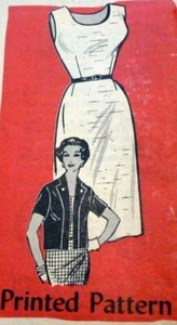 BELLISSIMO ABITO E GIACCA VINTAGE anni 60 modello cucito BUSTO 43 FF - Foto 1 di 1