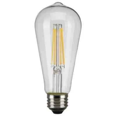 SATCO S9581 Vintage 7 Watt LED Clear Light Bulb (60W) Medium Base 800 Lum 2700K
