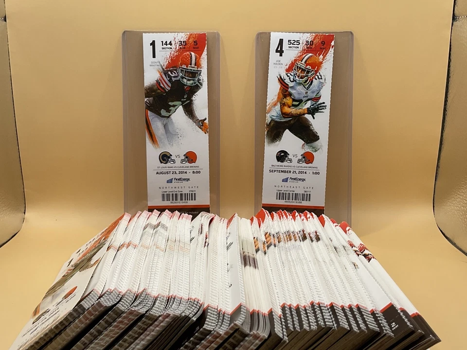 2014 Cleveland Browns Season Ticket Stubs (Choose your Game!) - Image 1 of 1