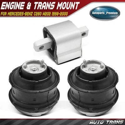 3x Montaje de motor y transmisión automático para Mercedes-Benz C280 W202 1998-2000 Foto 1 de 4
