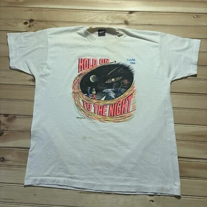 Vintage 90s Hold on to the Night Solar System Space Abstract Art Shirt Size XL - Picture 1 of 9
