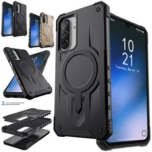 For Samsung Galaxy A26 5G Dual Layer Magnetic Hybrid Case Phone Protective Cover - Picture 1 of 31
