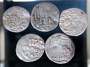 HORDA DE ORO, Imperio Mongol, 5 Dirhams, 1225-1502, monedas islámicas de plata. #3 - Imagen 1 de 2