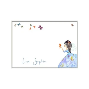 TARJETAS DE PRINCESA, 10 tarjetas y envs, mariposa personalizadas niñas papel de escritura  - Imagen 1 de 11