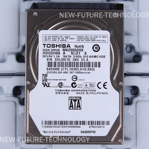 Unidad de disco duro SATA para computadora portátil Toshiba (MK2555GSX) 250 GB HDD 2,5" 8 MB 5400 RPM - Imagen 1 de 2