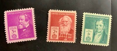 US #889-891 Famous Americans - Mint OG NH VF-XF - Image 1 of 2