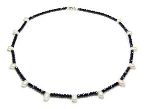 Glamorous Necklace Made of Gemstones Spinel And Freshwater Pearls - Picture 1 of 3