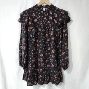 Vestido o túnica para mujer Wild Fable talla M negro púrpura floral oscuro romántico - Imagen 1 de 7
