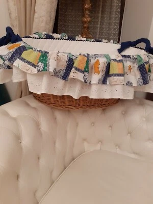 Cesta Per Neonato vimini e stoffa  - Immagine 1 di 3
