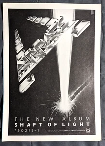 AIRRACE / JASON BONHAM / 1984 EJE DE LUZ LP / ANUNCIO IMPRESO DE REVISTA DE ÁLBUM - Imagen 1 de 2