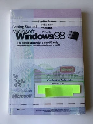 Toshiba Windows 98 Manual with License Key Sealed NO CD - Image 1 of 3