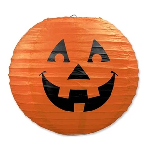 Beistle 9 1/2" J O L Paper Lanterns Orange 6/Pack 00571 - Picture 1 of 1