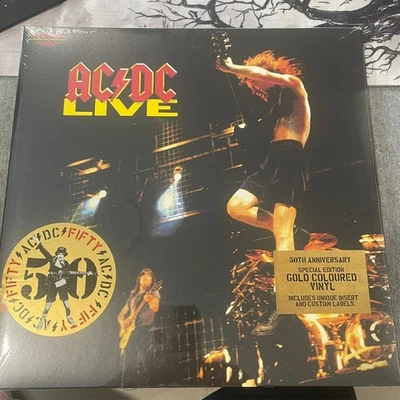 AC/DC - Acdc Live 2LP 50th Anniversary Gold Coloured Vinyl New & Sealed - Image 1 of 4