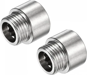 2x Sourcing Map 15mm G1/2 Pipe Fitting Extender Female to Male Adapter SS - Picture 1 of 4