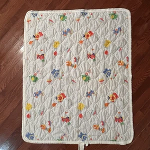 Manta Bebé De Colección Circo Animales Seguridad Años 80 Unisex 34”x42” Colores Primarios LEER - Imagen 1 de 13