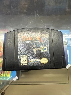 Turok 2: Seeds of Evil (N64, 1998) - Nintendo Authentic - Black Cartridge Tested - Image 1 of 4