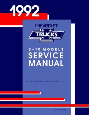 Service Manual for 1992 Chevrolet S-10 Light Duty Truck - Imagem 1 de 4