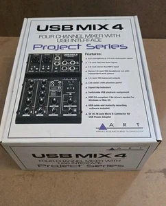 ART Project Series USBMIX4 4-Kanal Mixer mit USB Interface XLR + 1/4 - Bild 1 von 5