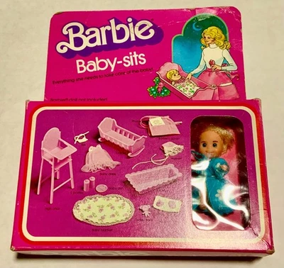 1976 RARE Mattel Barbie Vintage Baby-sits NRFB! Cute! - Image 1 of 4