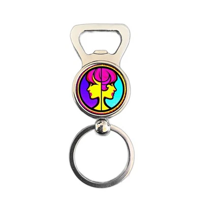 Llavero abrebotellas signo estrella arte pop Géminis - regalo astrología zodiacal Foto 1 de 2