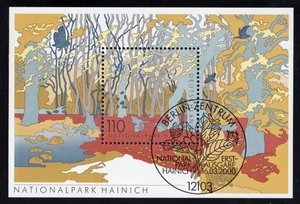 República Federal Bloque 52 Parque Nacional Alemán de Hainichen con FDC SStpl BERLÍN - Imagen 1 de 1