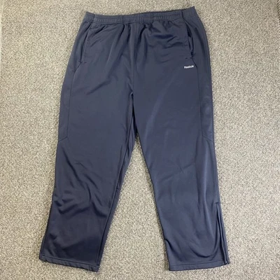 Pantalones deportivos Reebok para hombre 2XL gris polar bolsillos delanteros cintura elástica tobillo cremallera Foto 1 de 4