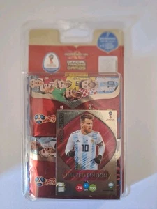BLISTER 7 Packs ADRENALYN Panini World Cup RUSSIA 2018 Lionel Messi Limited  - Picture 1 of 3